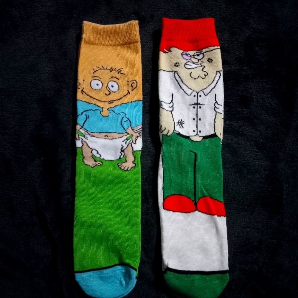 NWT 2 PAIR CARTOON SOCKS